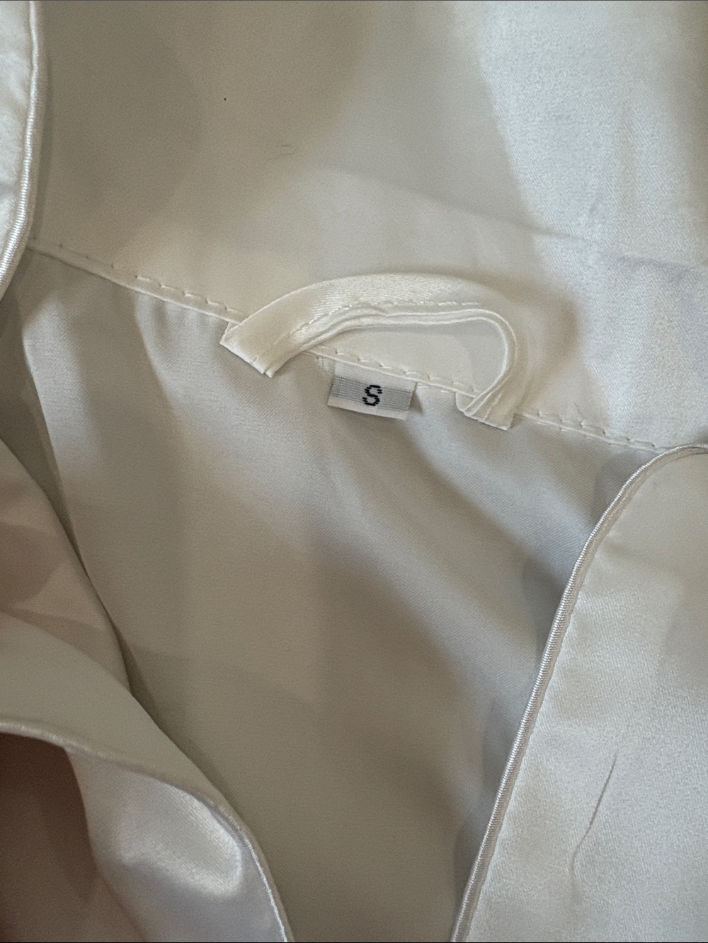 BRIDE Satin Pajama Set with Feather Cuffs - White only worn for a few hour - Picture 2 of 7